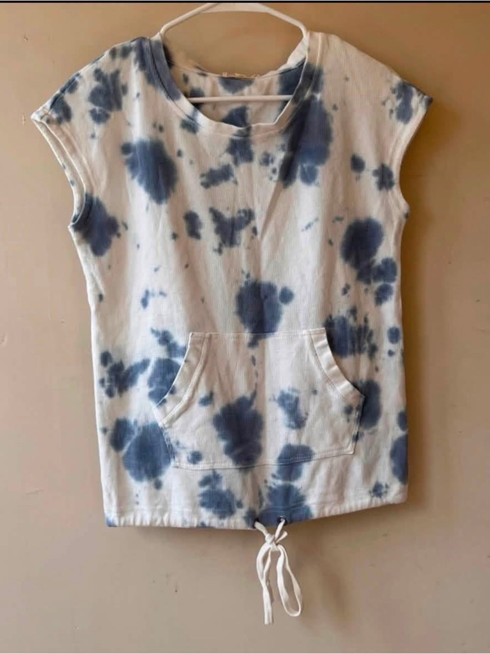 Jane and Delaney Tie-Dye Sleeveless Hoodie Top, Size XS